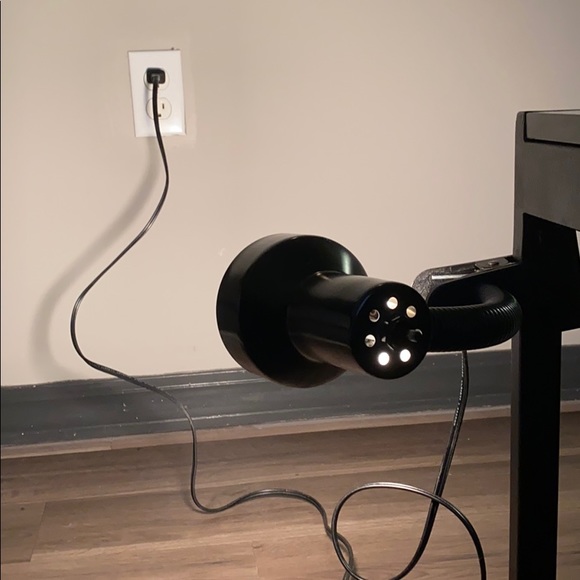 ✅ VINTAGE UL Pixar Clip-On Adjustable Neck Desk Reading Light Lamp Metal - Black - Picture 3 of 8